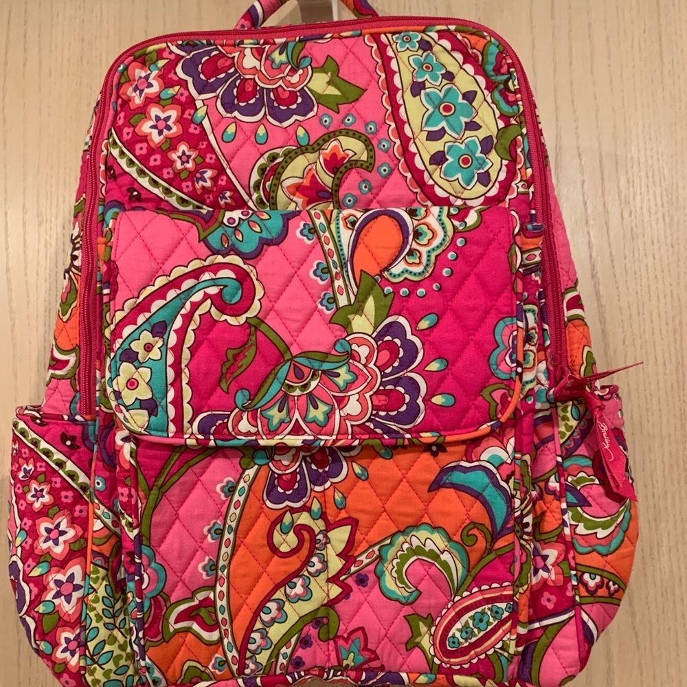 NWOT Vera Bradley pink swirls essentials backpack